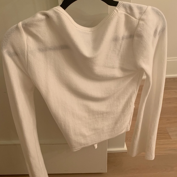 Top Shop White Tie Shirt - Picture 2 of 2